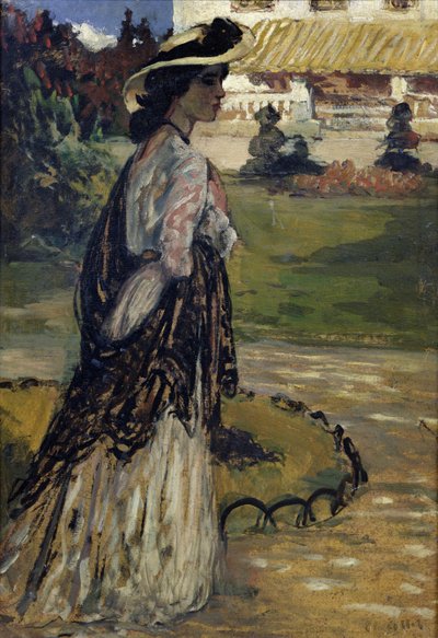 Frau in einem Park von Charles Cottet